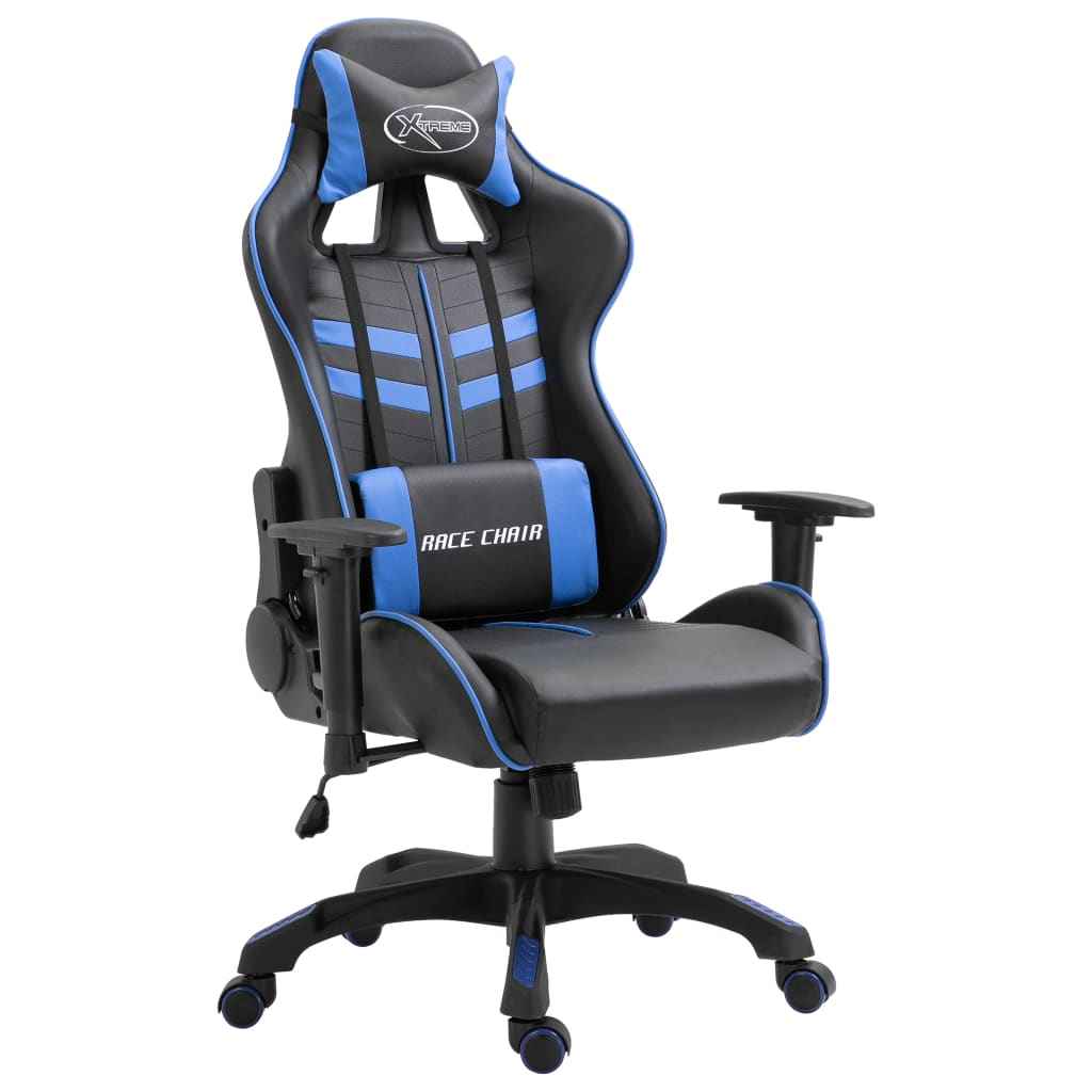 vidaXL Gaming Chair in Blue Faux Leather