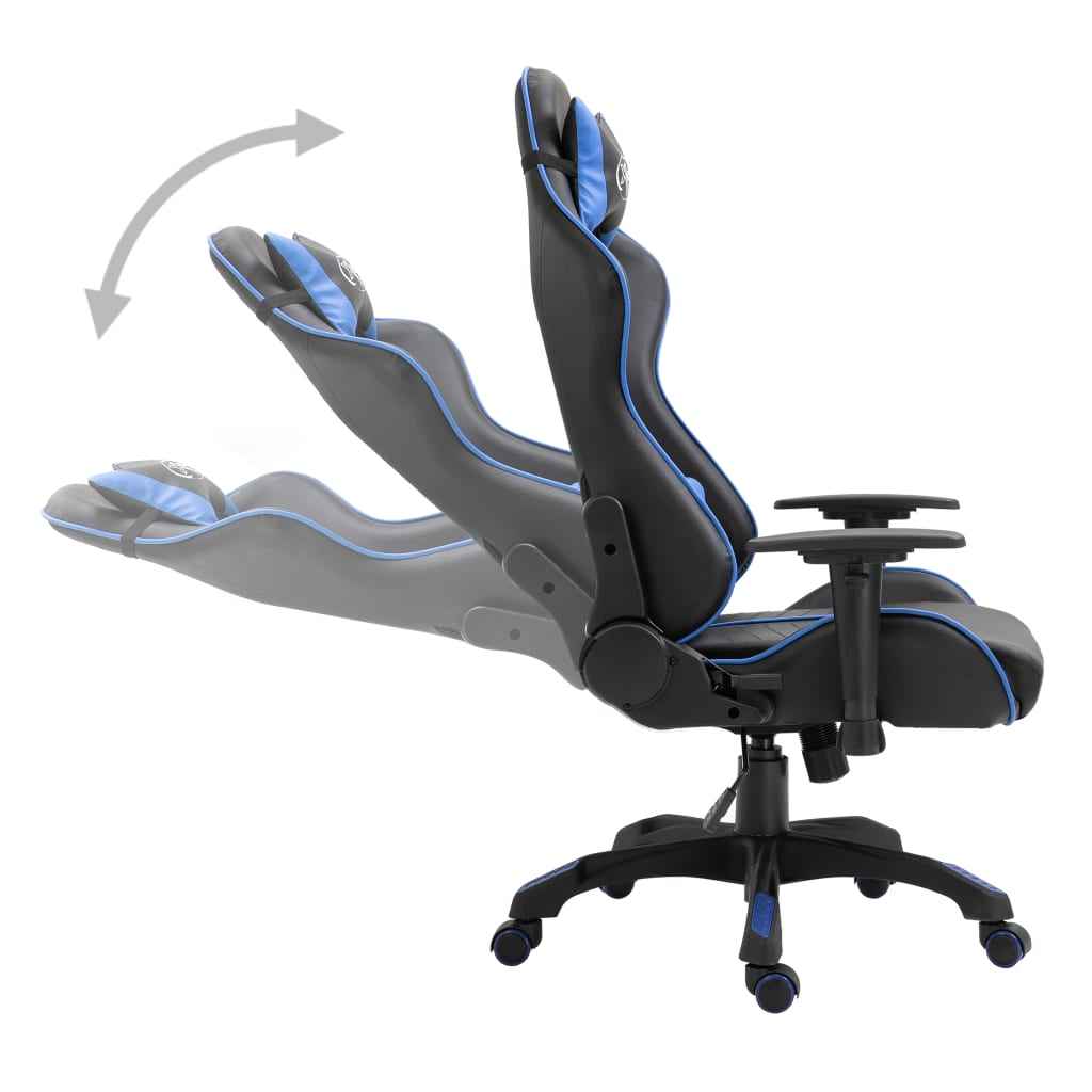 vidaXL Gaming Chair in Blue Faux Leather