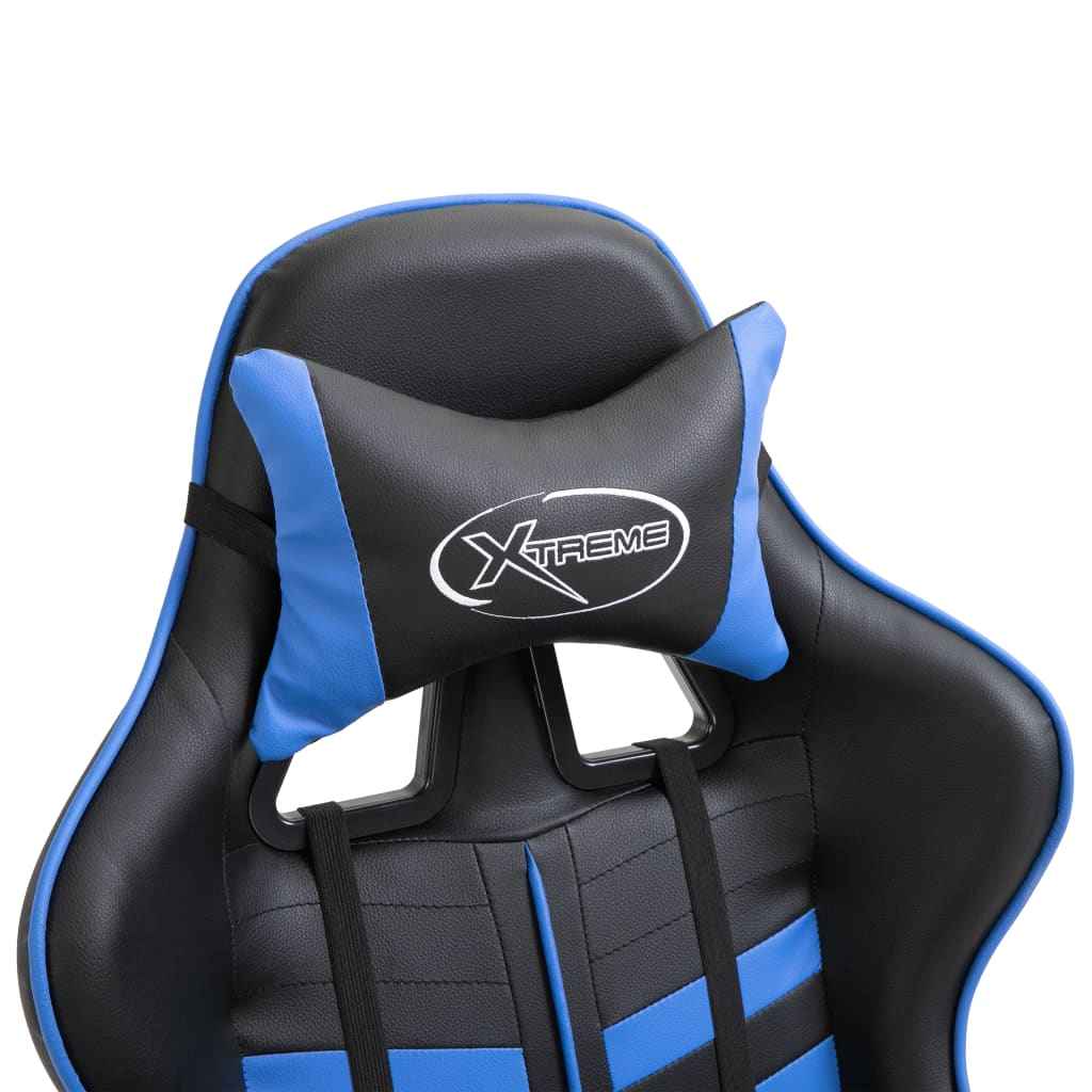 vidaXL Gaming Chair in Blue Faux Leather