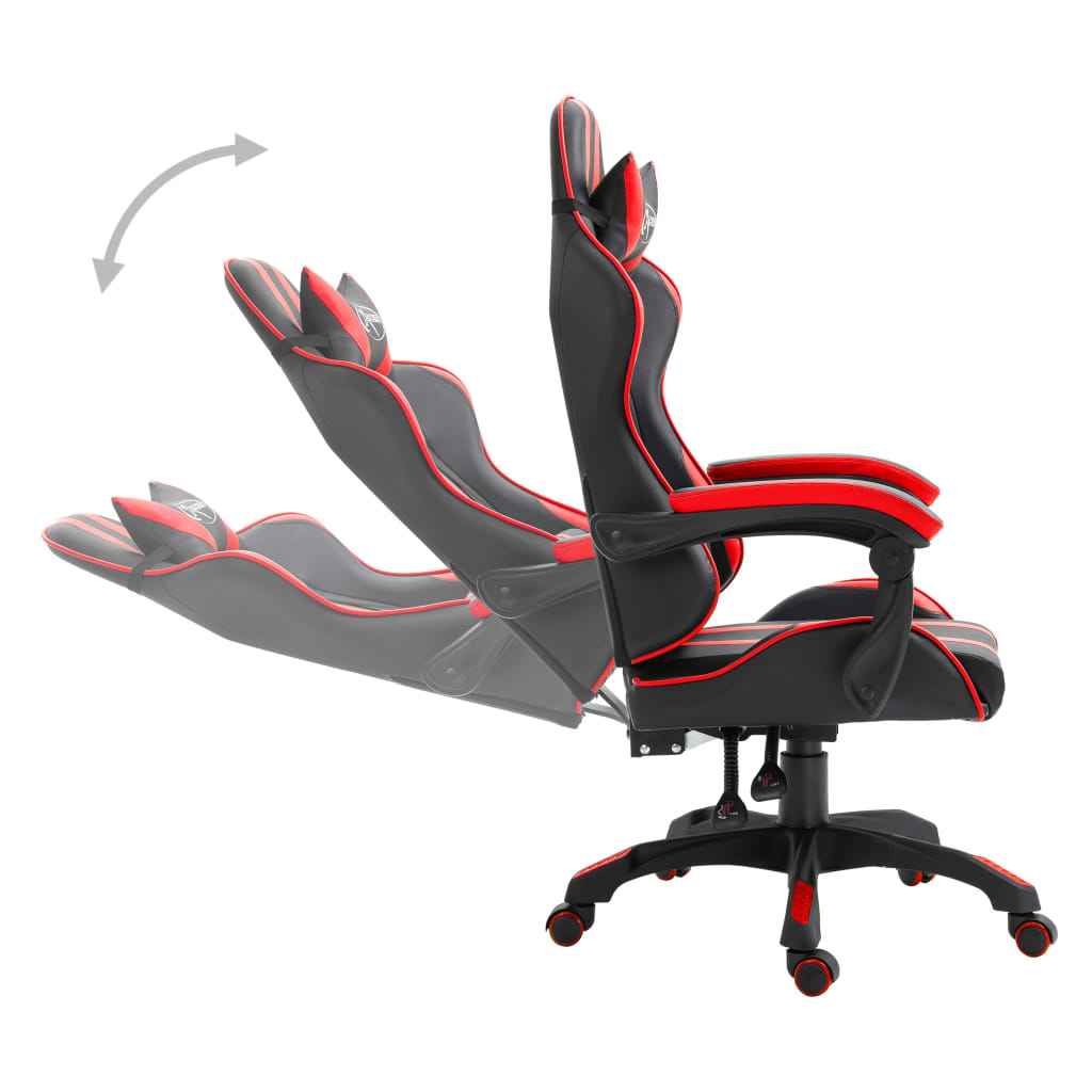 vidaXL Gaming Chair in Red Faux Leather