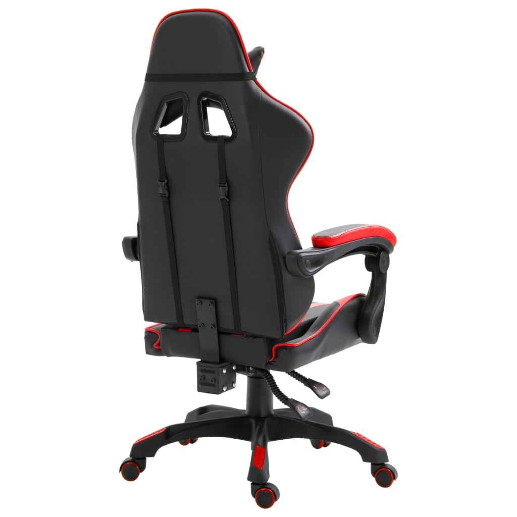 vidaXL Gaming Chair in Red Faux Leather