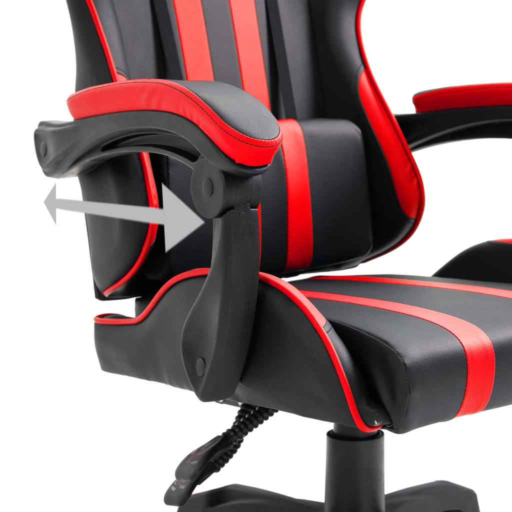 vidaXL Gaming Chair in Red Faux Leather