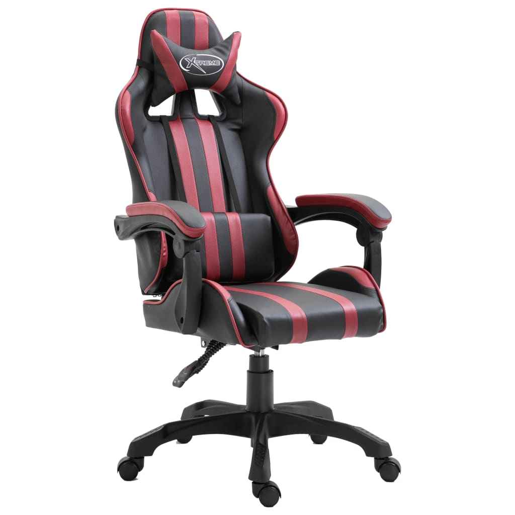 vidaXL Gaming Chair in Red Faux Leather