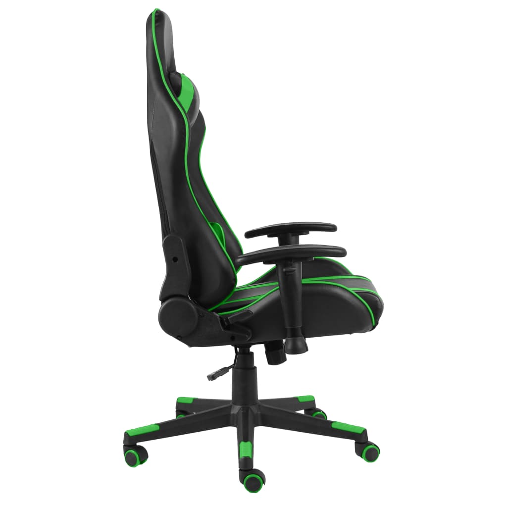 vidaXL Green PVC Swivel Gaming Chair