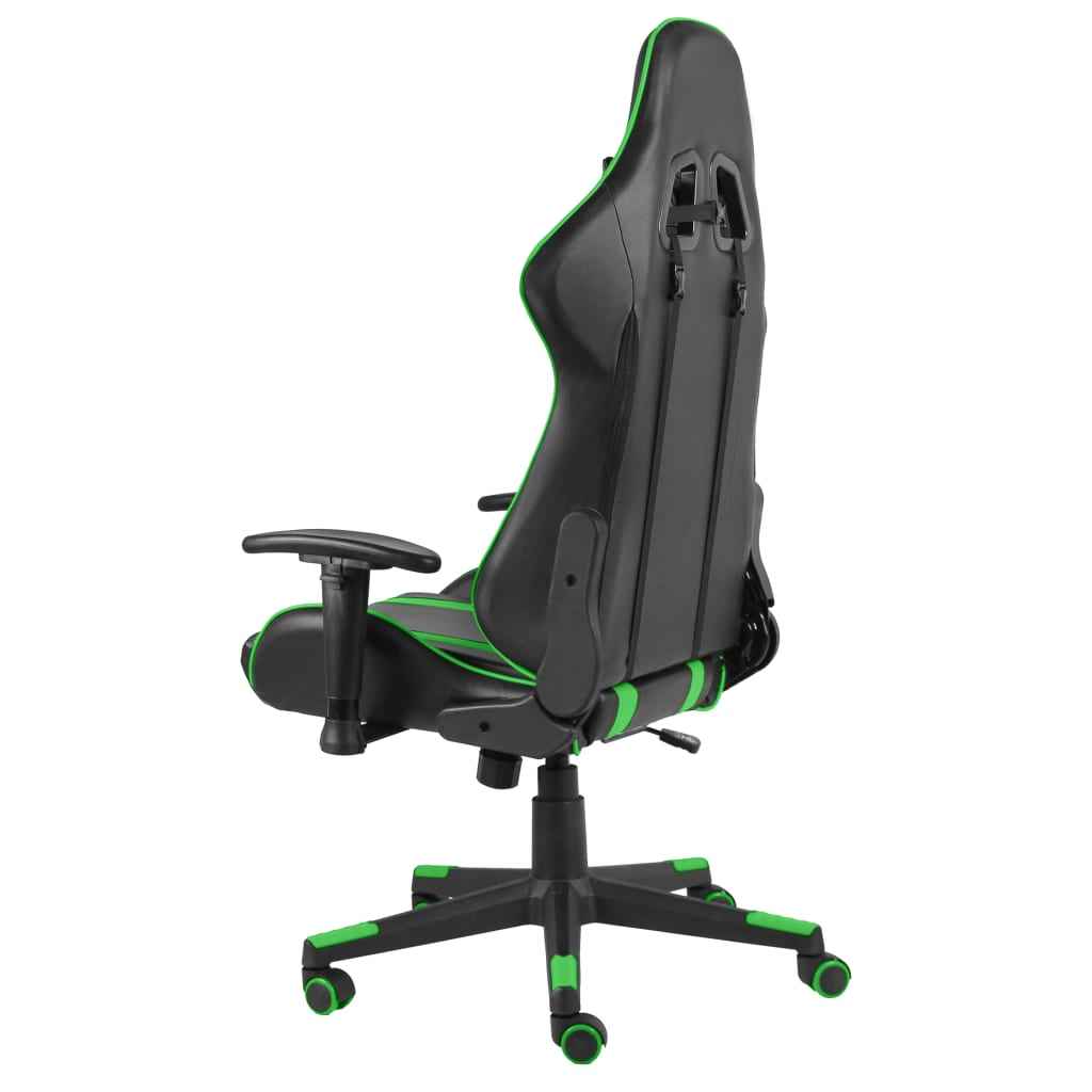 vidaXL Green PVC Swivel Gaming Chair