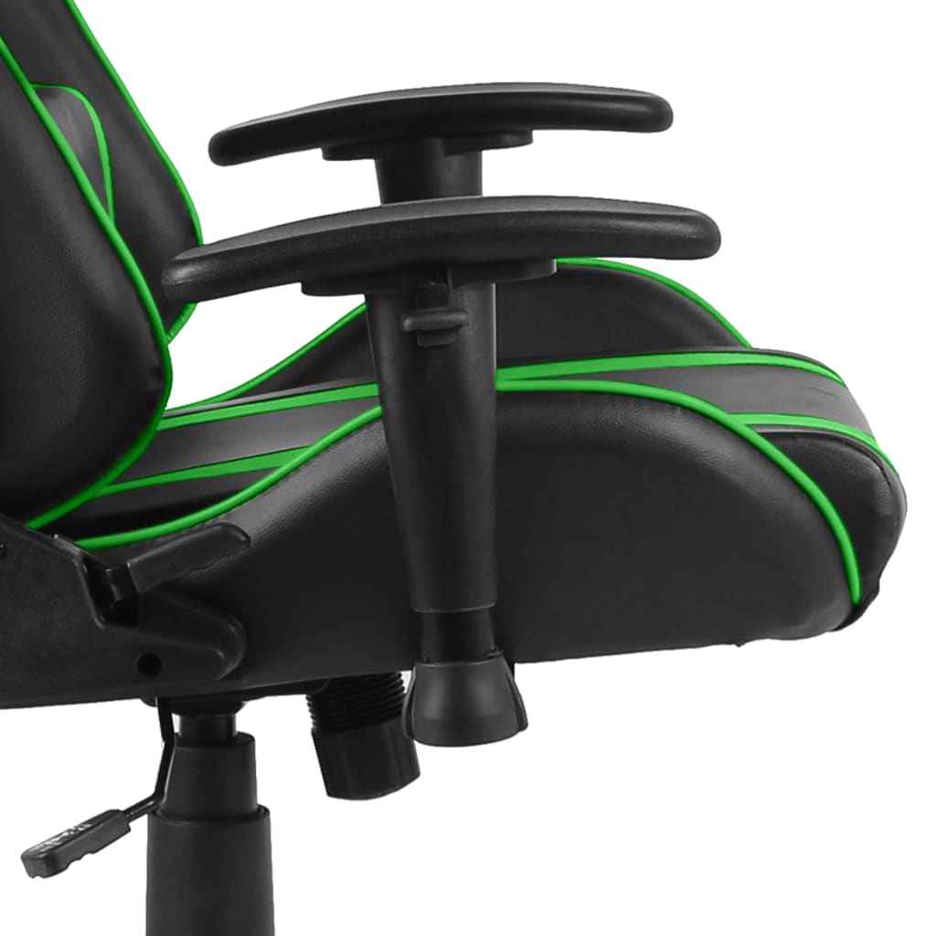 vidaXL Green PVC Swivel Gaming Chair
