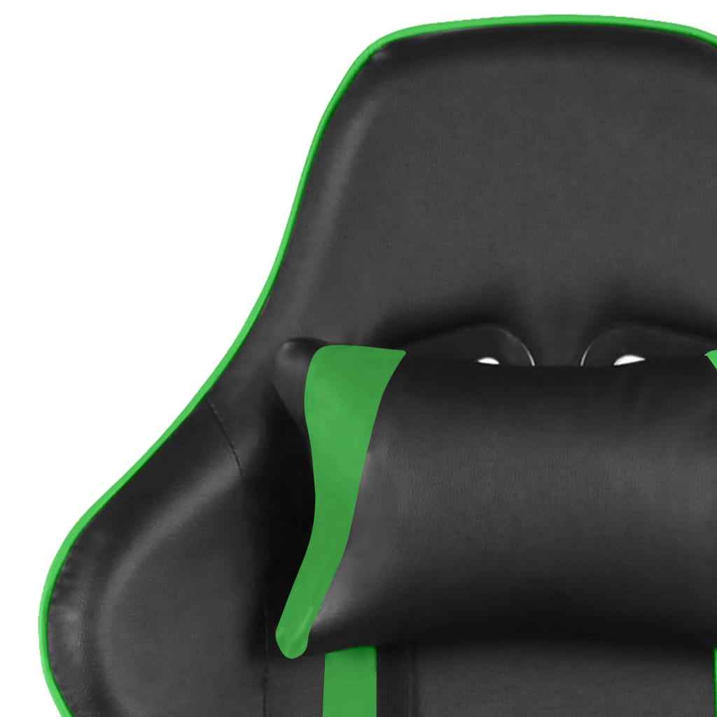 vidaXL Green PVC Swivel Gaming Chair