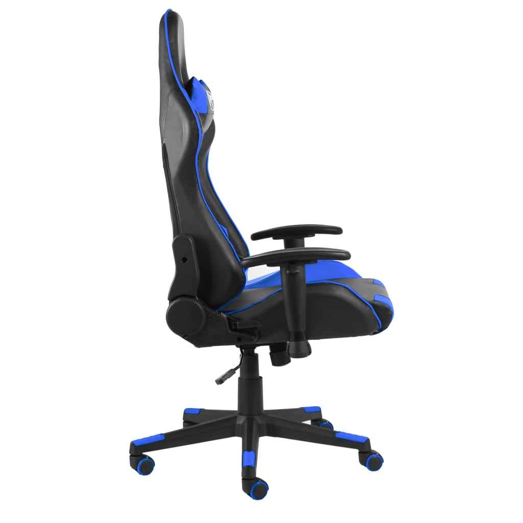 vidaXL Blue PVC Swivel Gaming Chair