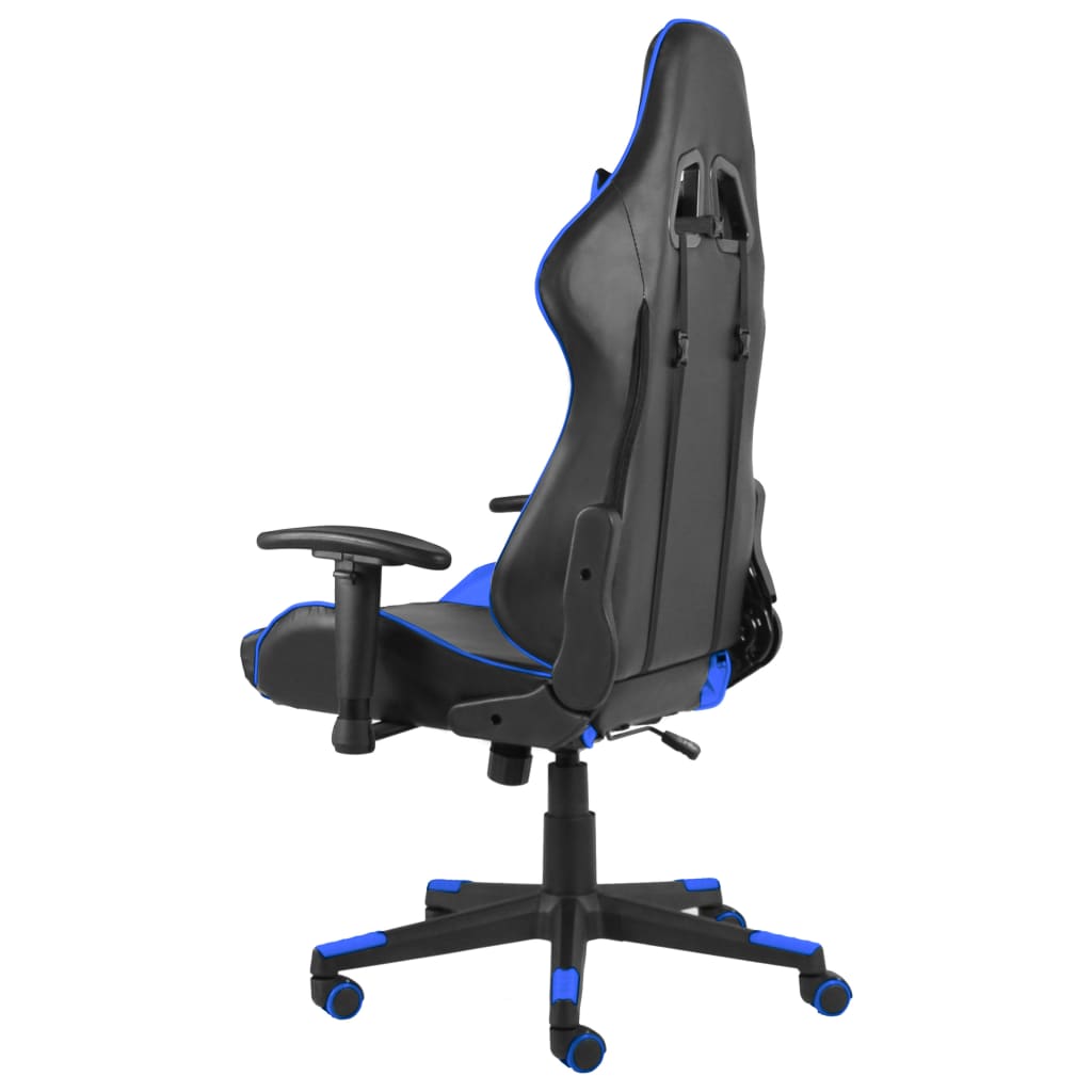 vidaXL Blue PVC Swivel Gaming Chair