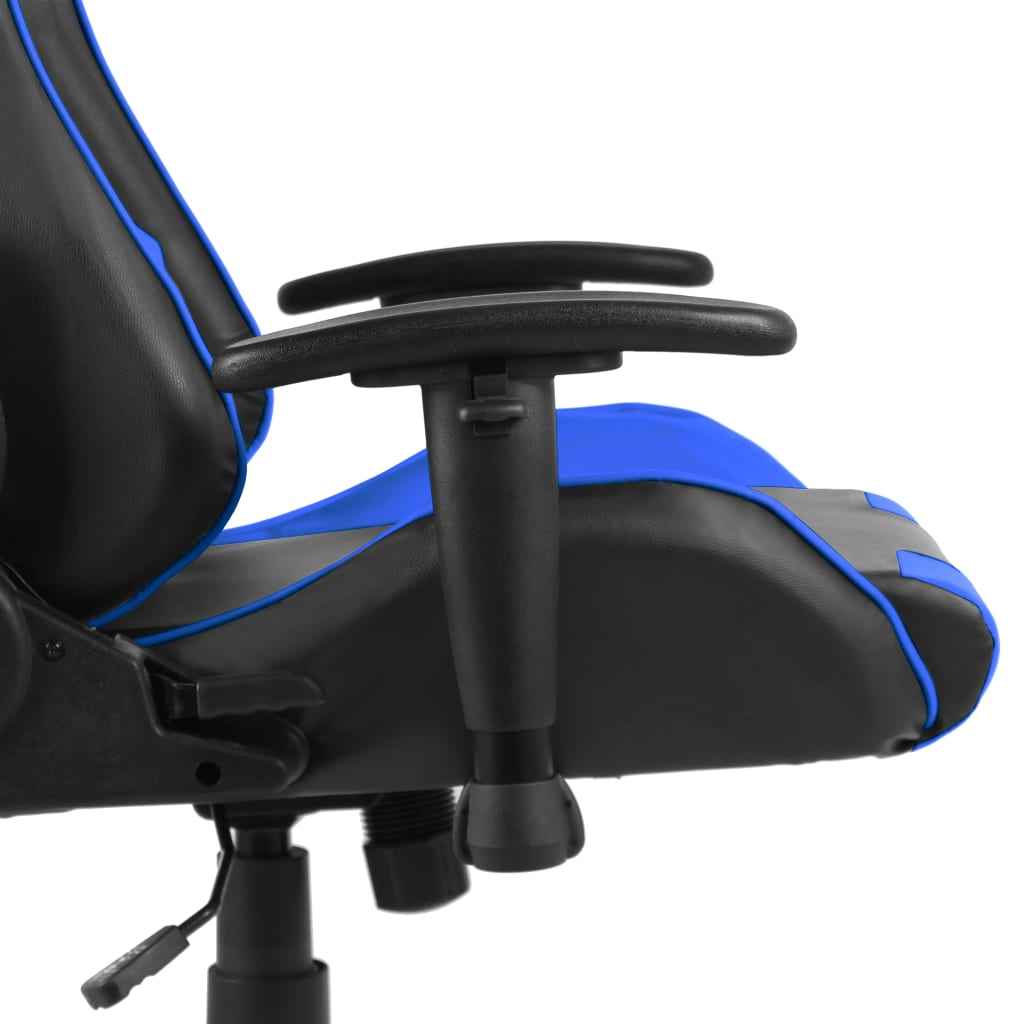 vidaXL Blue PVC Swivel Gaming Chair