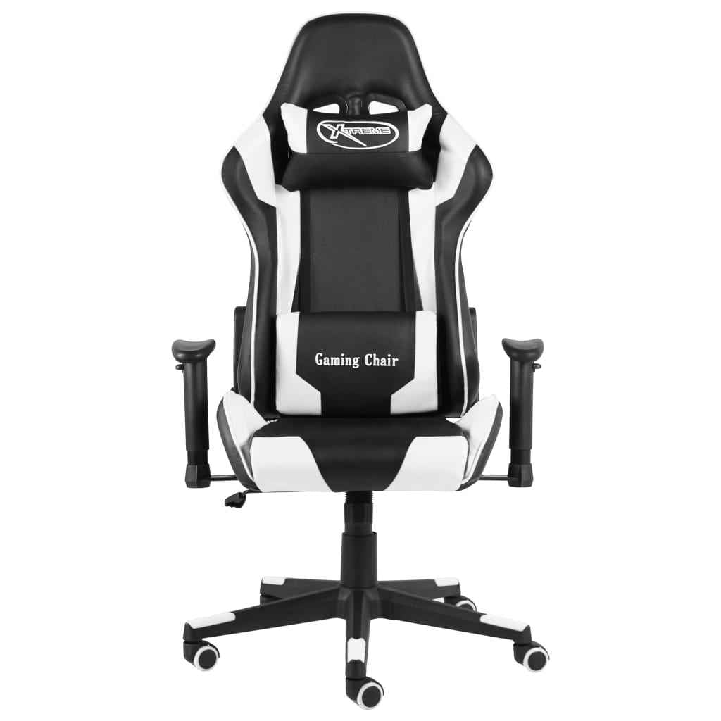 vidaXL Blue PVC Swivel Gaming Chair