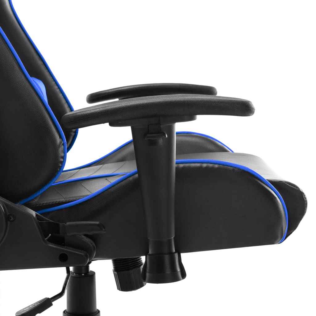 vidaXL Gaming Chair in Black and Blue Faux Leather