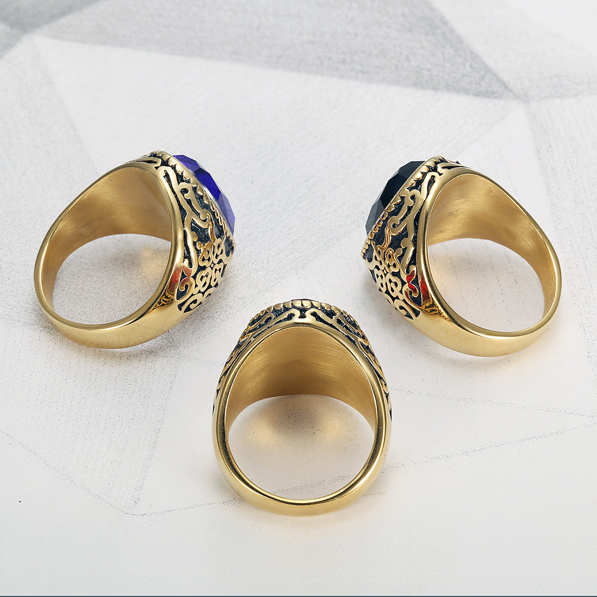 Anel Vintage em Aço inoxidável