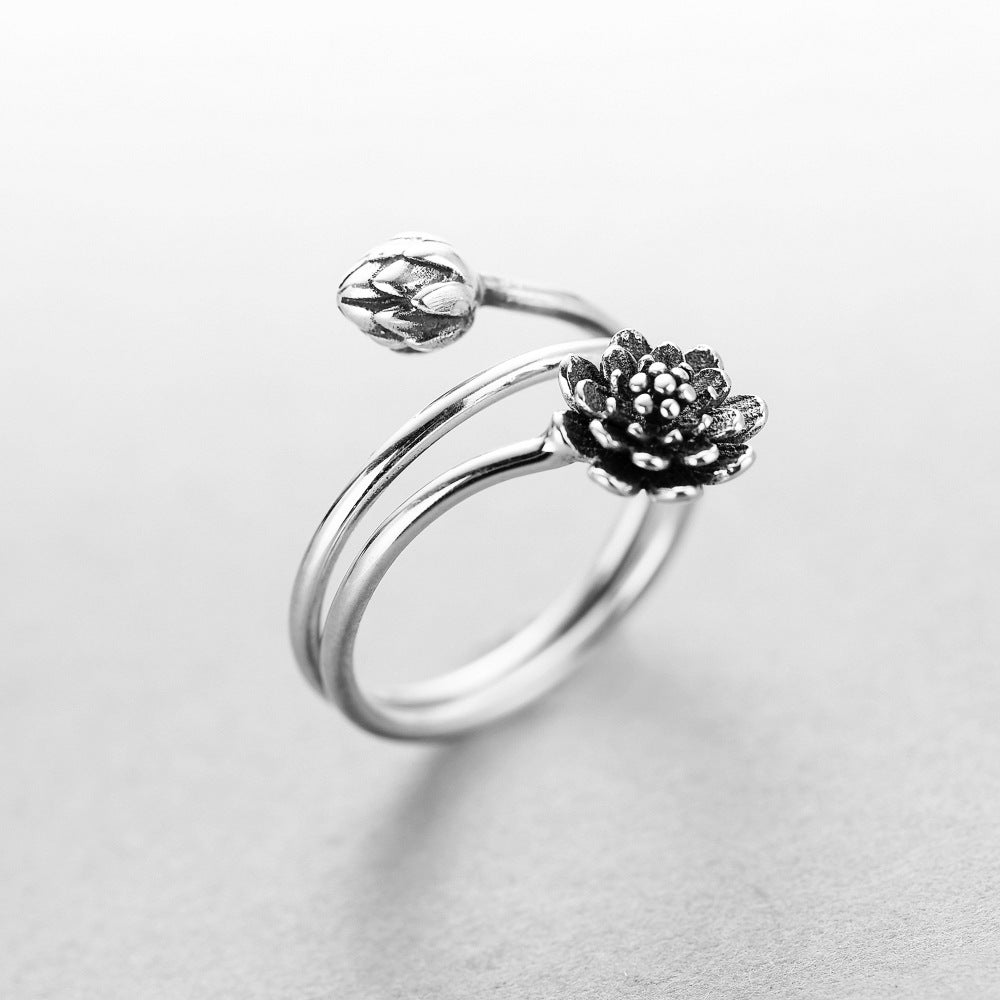 Anillo de loto vintage