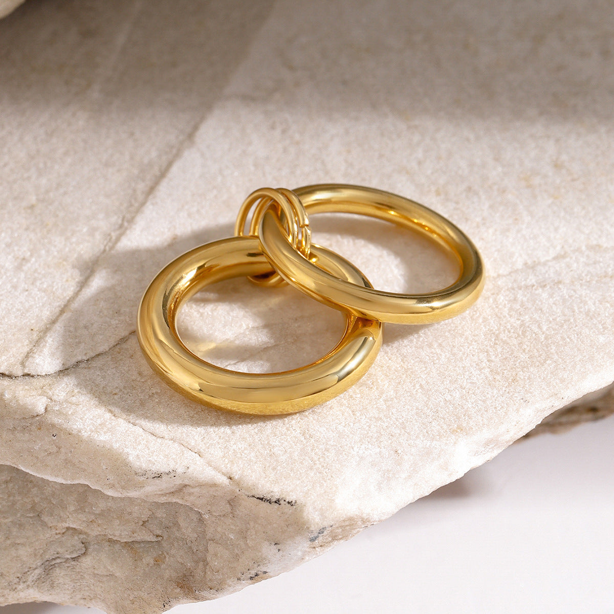 Anillo de acero inoxidable de dos piezas