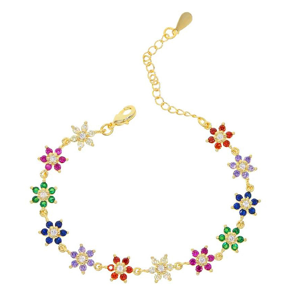 Pulseira Flower com Zircão