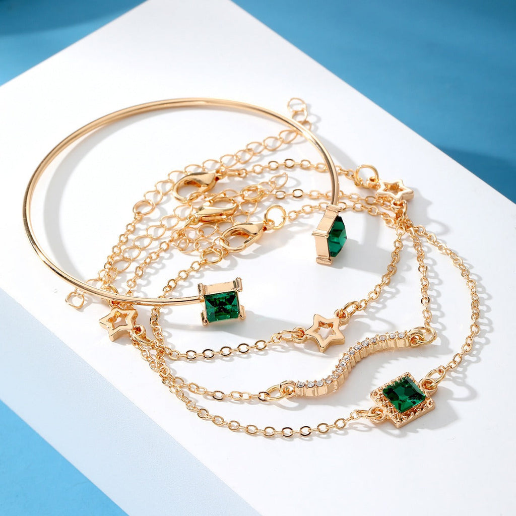 Conjunto de 4 Pulseiras Vintage