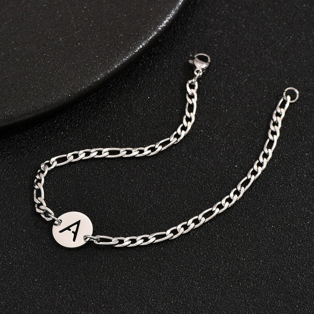 Pulsera con letras en acero inoxidable 316L