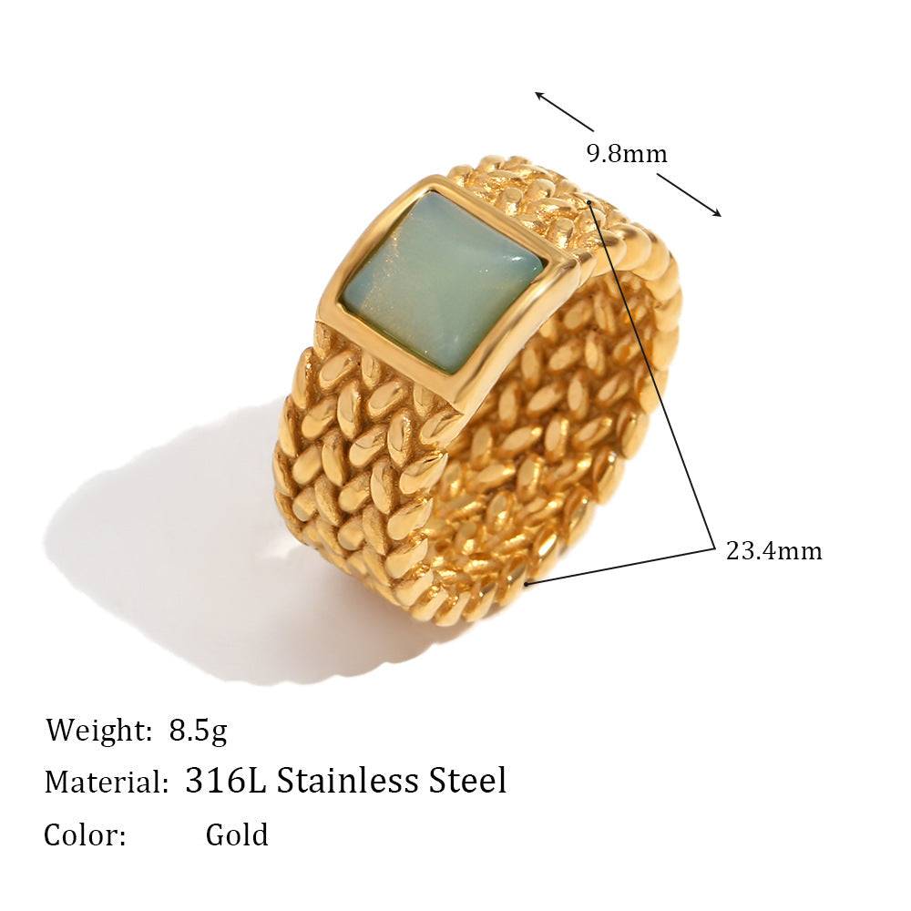 Anel Vintage em Aço Inoxidável 316L