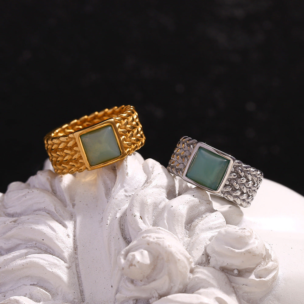 Anel Vintage em Aço Inoxidável 316L