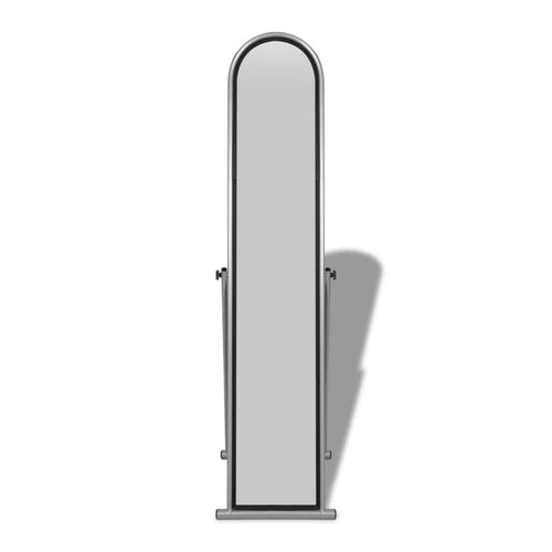 240580 Free Standing Floor Mirror Full Length Gray Rectangular
