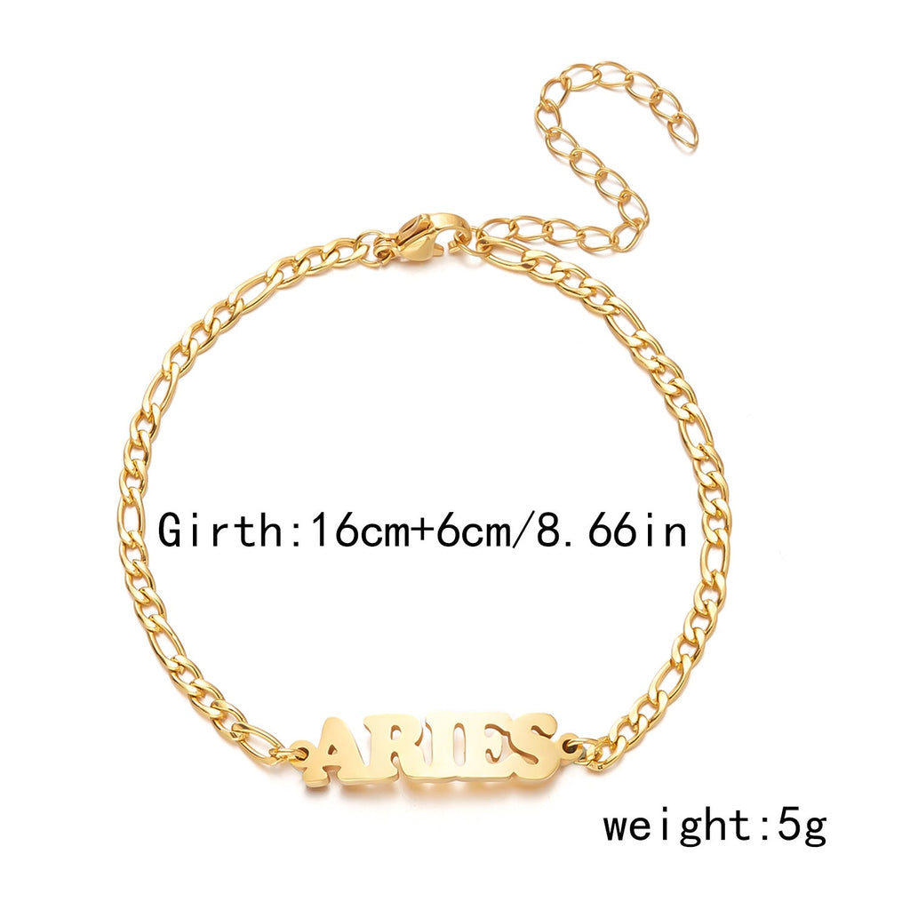 Pulseira Zodíaco em Aço Inoxidável