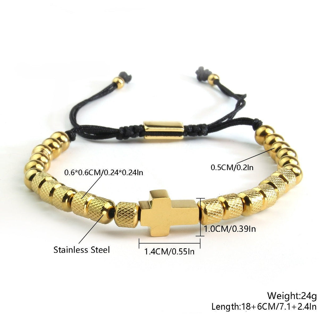 Stainless Steel Cross Bracelet