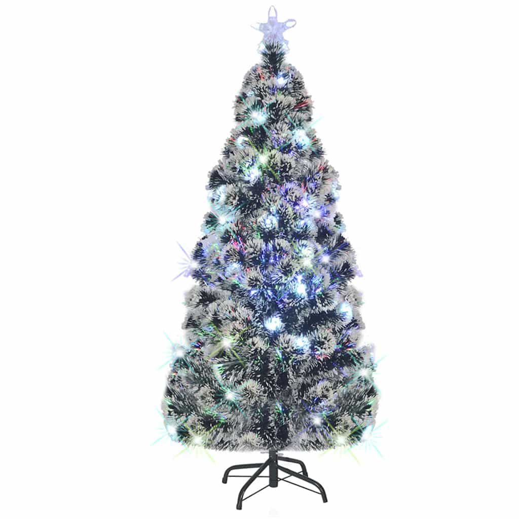 vidaXL Pre-lit Christmas Tree with Stand and LED 150 cm Fiber Optic