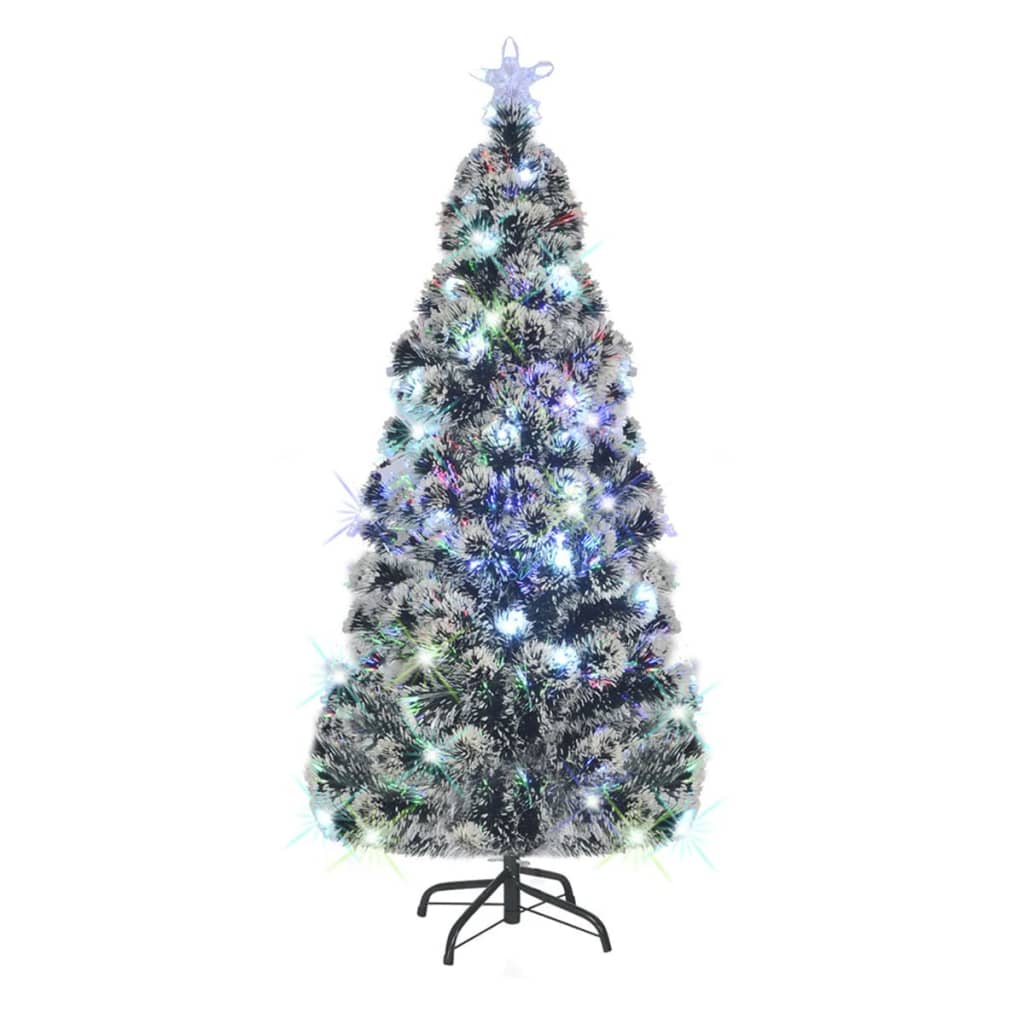 vidaXL Pre-lit Christmas Tree with Stand and LED 150 cm Fiber Optic
