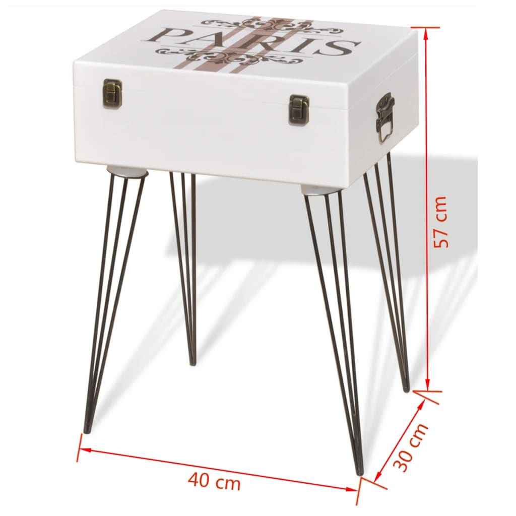 vidaXL Móvel de apoio 40x30x57 cm, branco