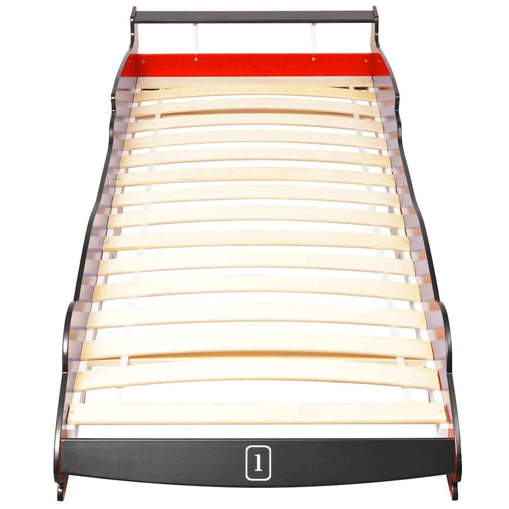 vidaXL Cama carro de corrida para crianças 90x200 cm vermelho