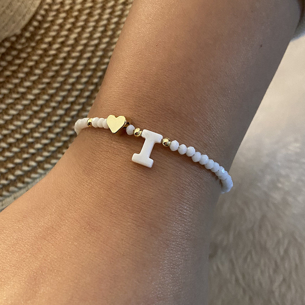 Bracelet with Letter and Heart