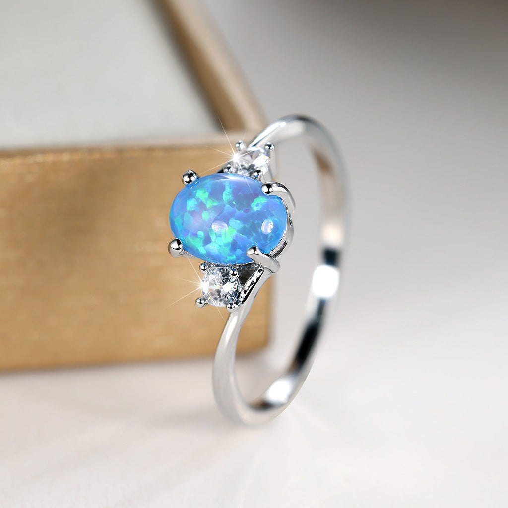 Anel com Cristal Opala