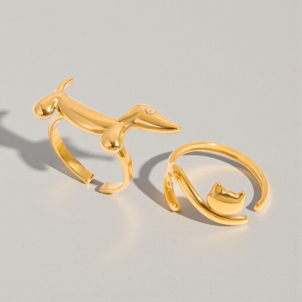 Anel Pet Lovers em Aço Inoxidável