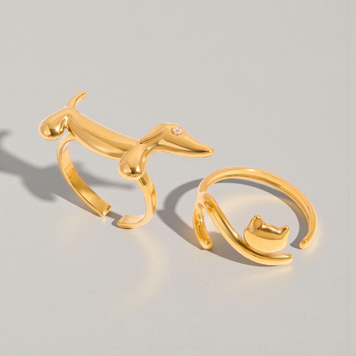 Anel Pet Lovers em Aço Inoxidável