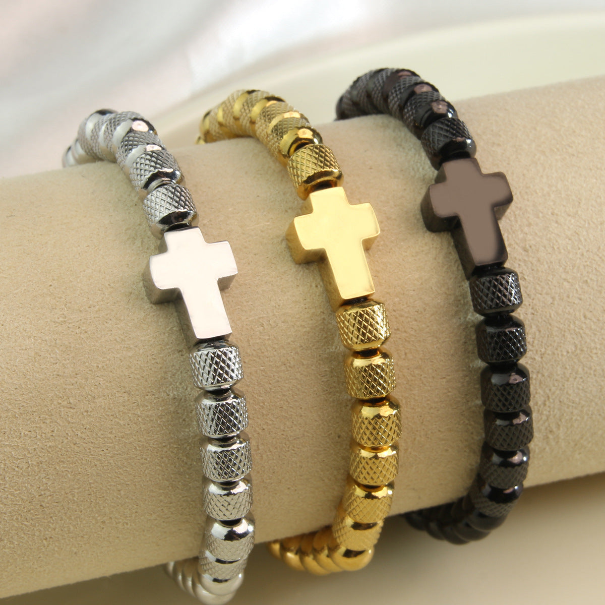 Stainless Steel Cross Bracelet