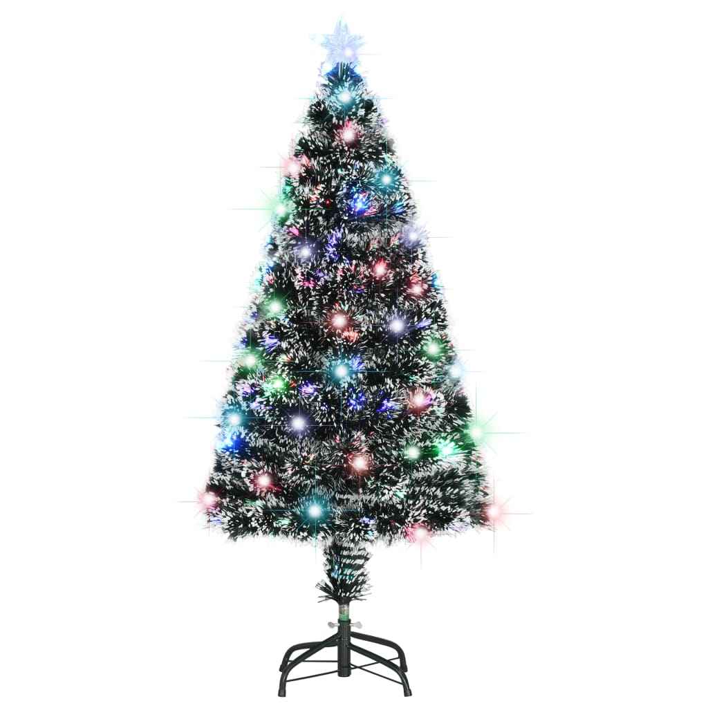 vidaXL Pre-lit Christmas Tree with Stand and LED 150 cm Fiber Optic