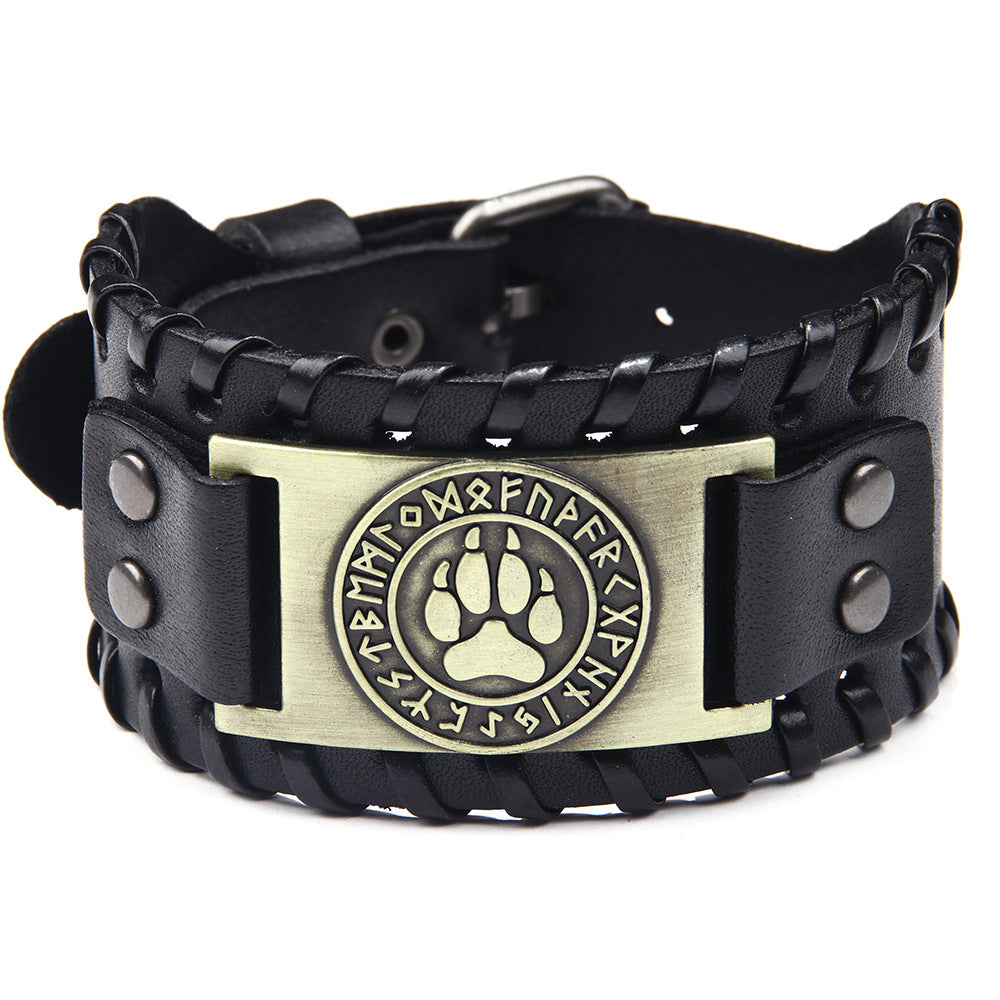 Pulseira de Couro Vintage