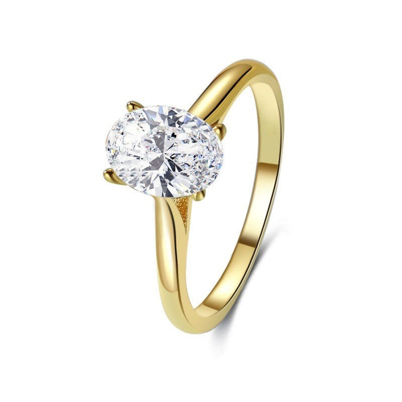 Anel com Zircónia Oval