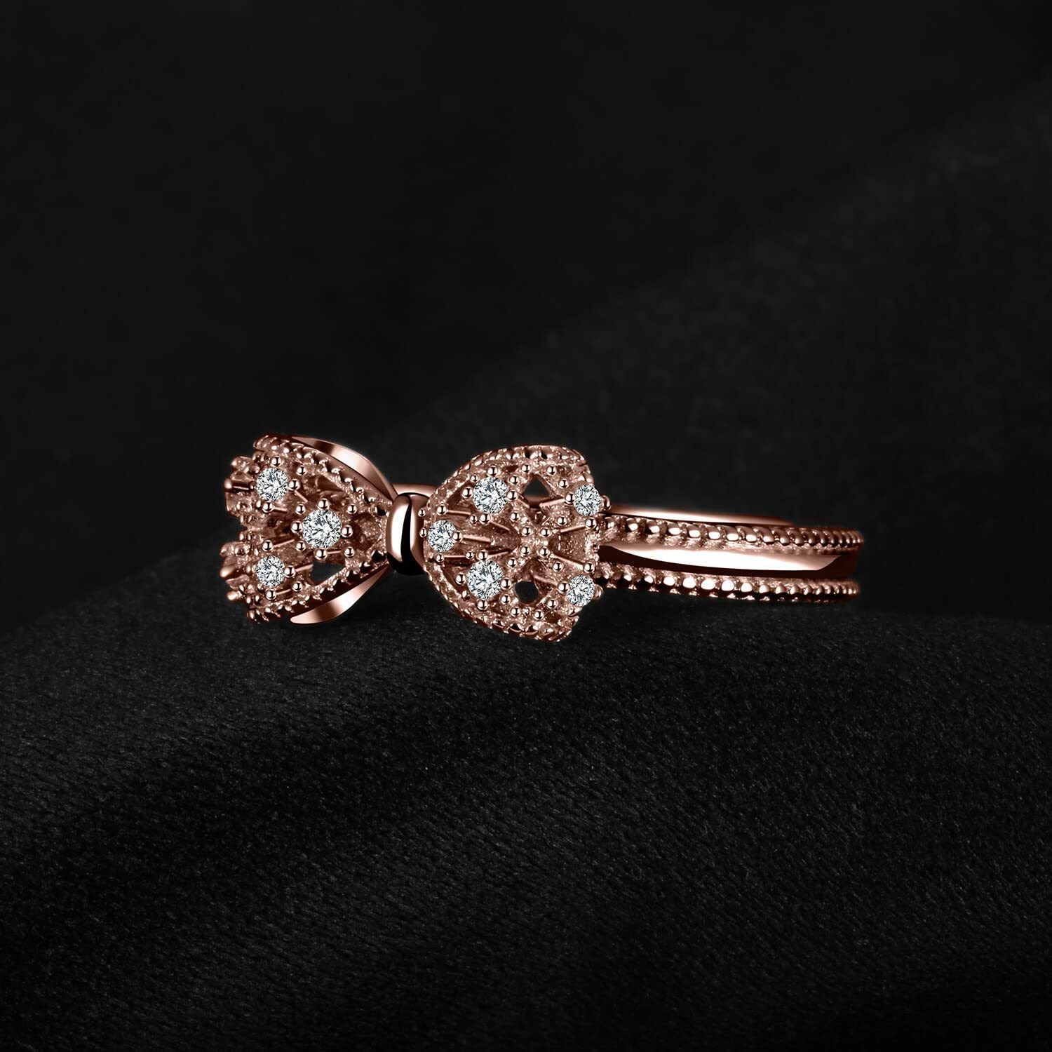 Bow Ring with Cubic Zirconia