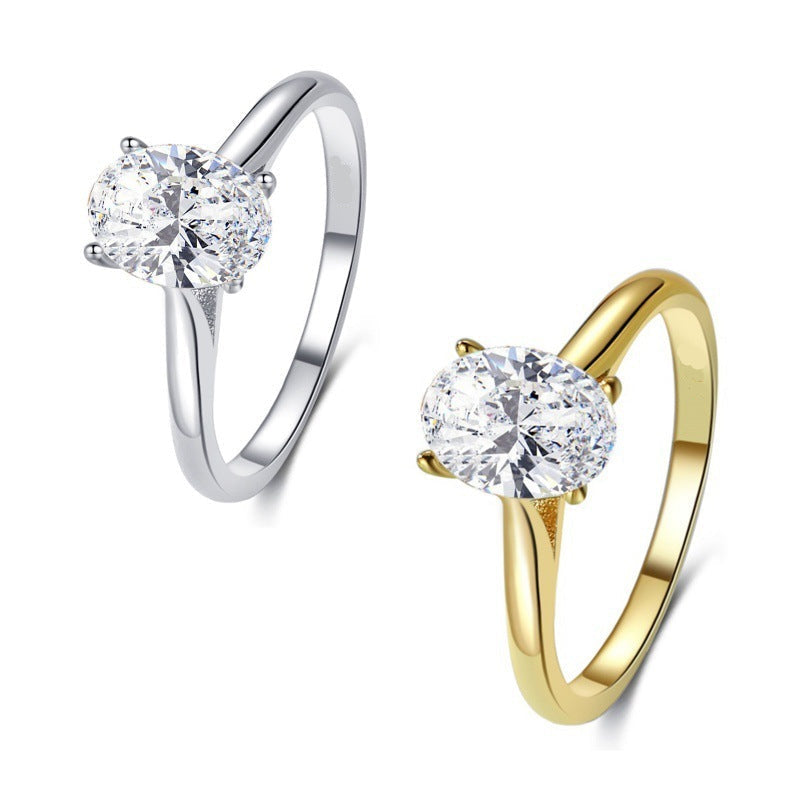 Anel com Zircónia Oval