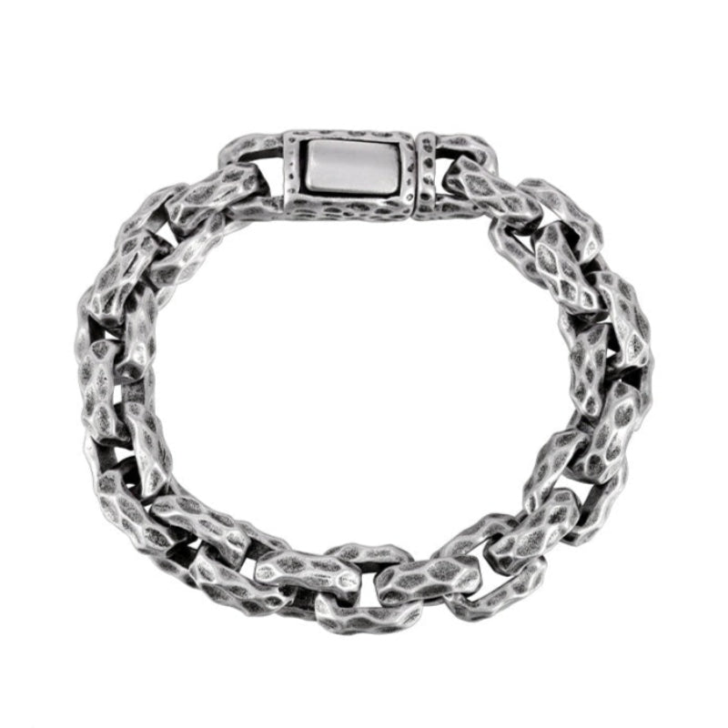 Pulsera de acero de titanio texturizado de primera calidad