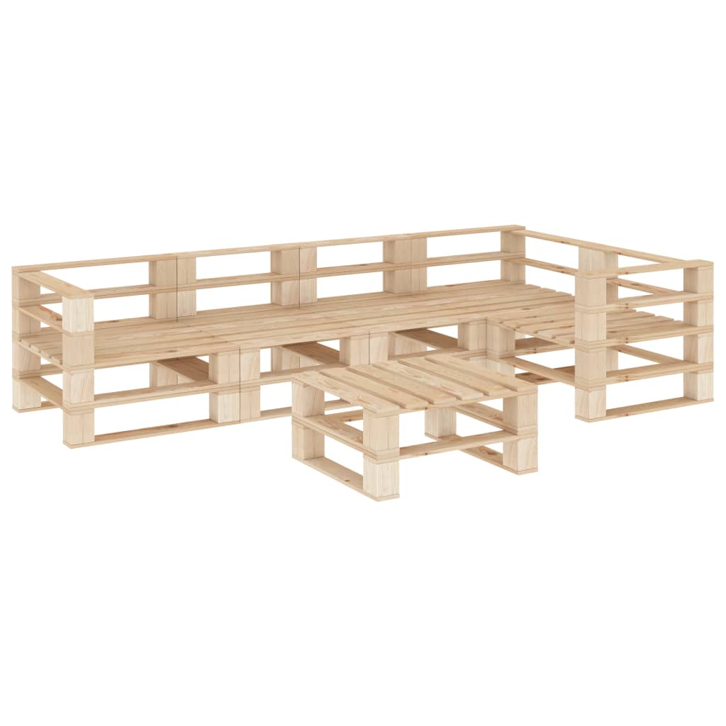 vidaXL 6-piece garden lounge set made of wooden pallets