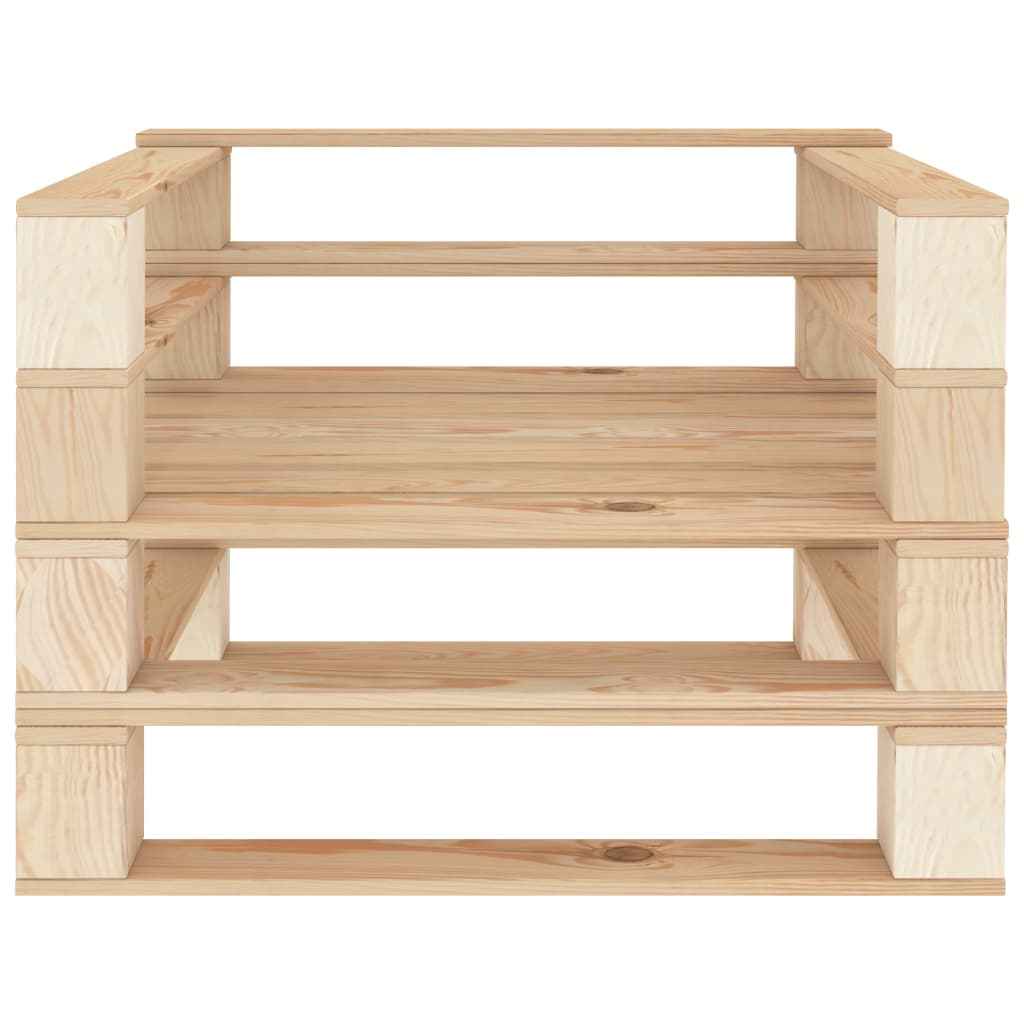 vidaXL 5-piece garden lounge set on wooden pallets