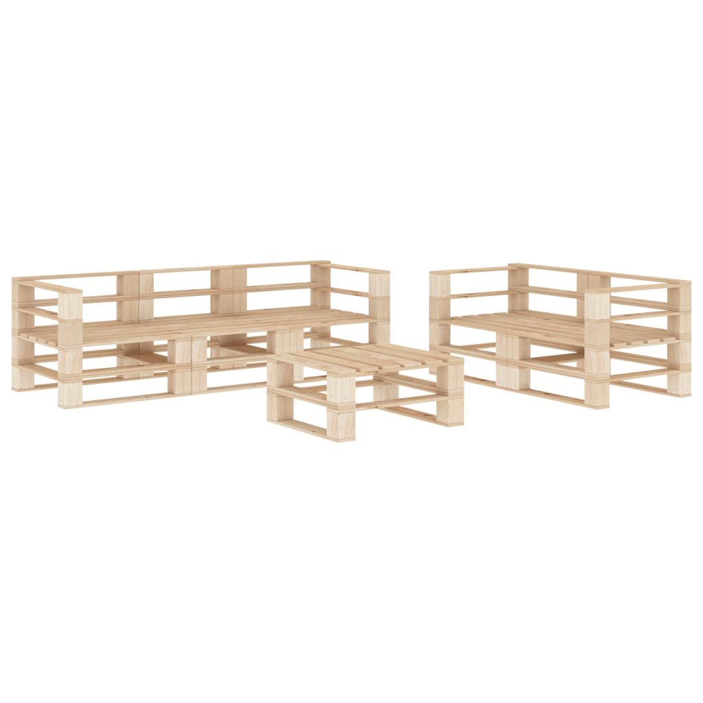 vidaXL 6-piece garden lounge set made of wooden pallets