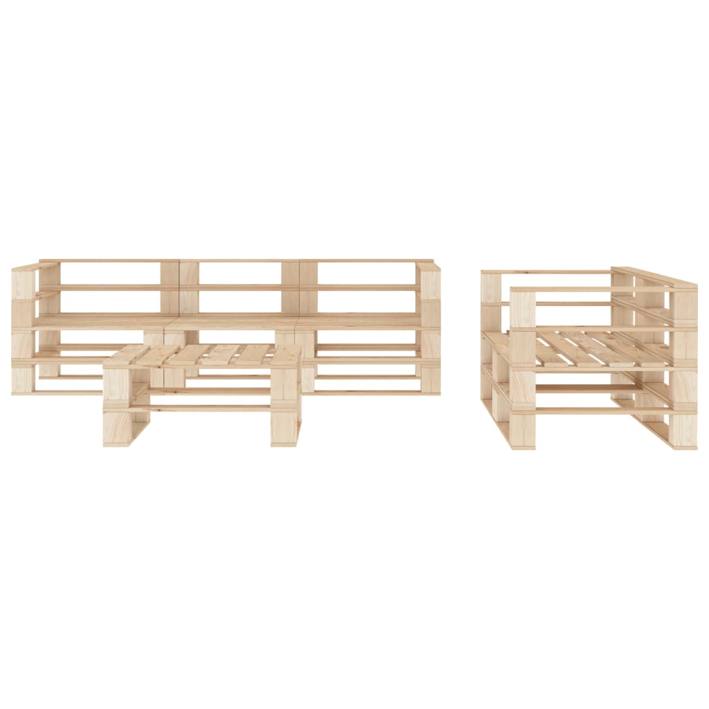 vidaXL 6-piece garden lounge set made of wooden pallets