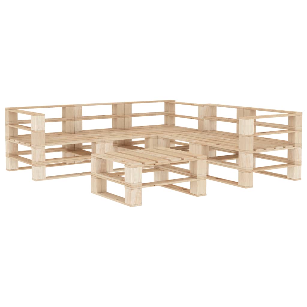 vidaXL 6-piece garden lounge set made of wooden pallets