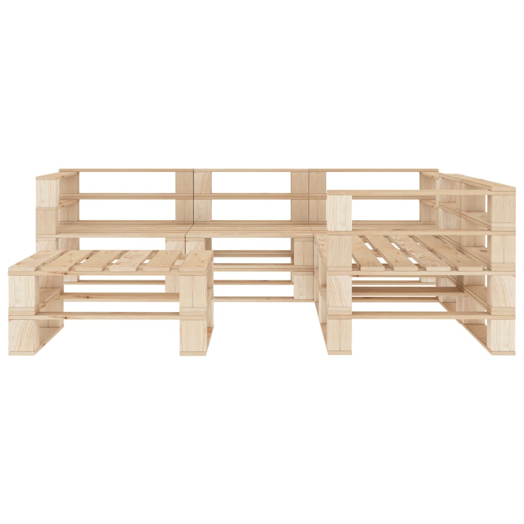 vidaXL 6-piece garden lounge set made of wooden pallets