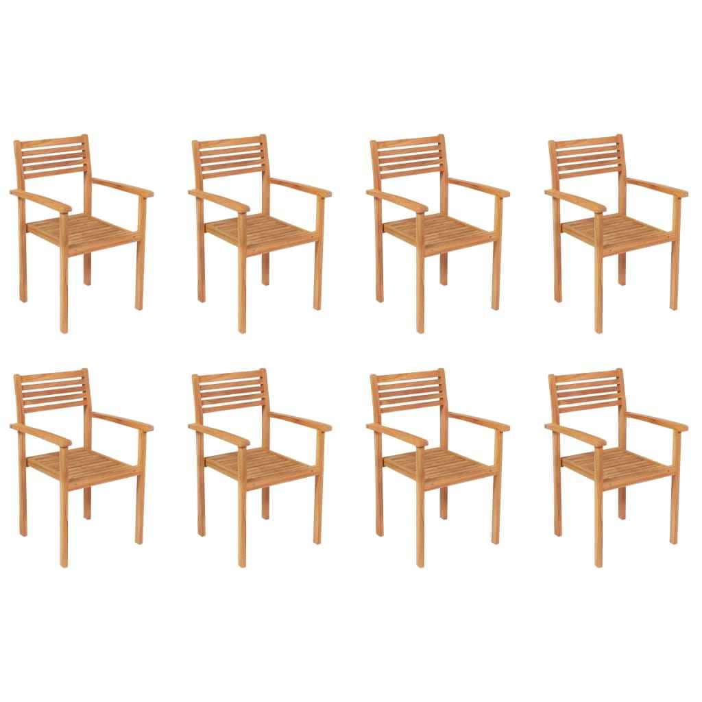vidaXL 9 pcs conjunto de jantar para jardim madeira de teca maciça