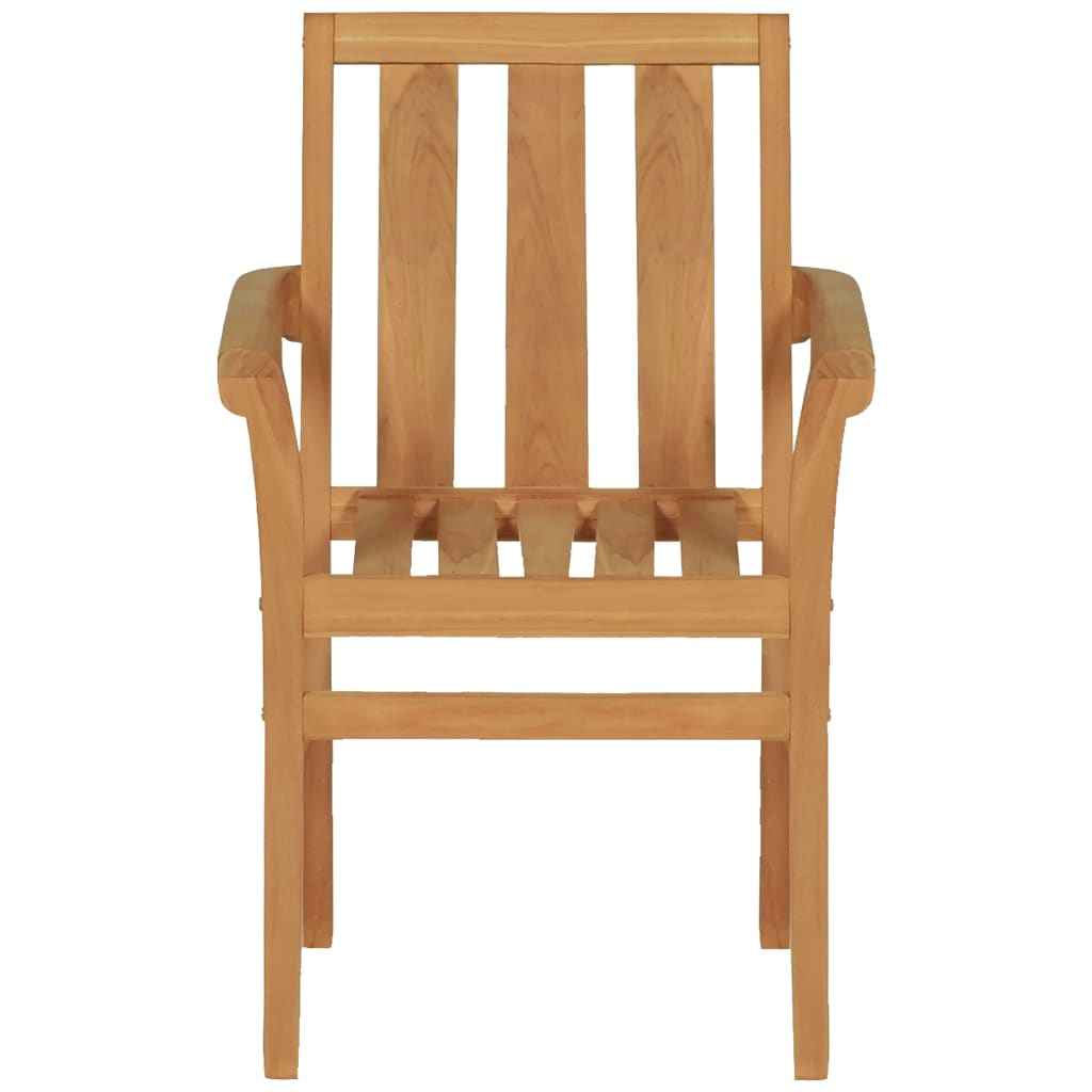 Conjunto de comedor de jardín vidaXL de 5 piezas fabricado en madera maciza de teca.